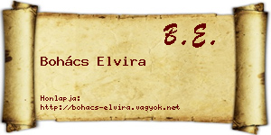 Bohács Elvira névjegykártya